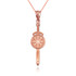 Rose Gold Viking Sword Pendant Necklace
