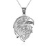 White Gold eagle head necklace