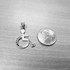 White Gold Handicap Sign Wheelchair Emoji DC Pendant Necklace