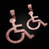 Rose Gold Handicap Sign Wheelchair Emoji DC Pendant (Small / Large)