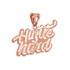 Rose Gold HUSTLE HARD Hip-Hop DC Pendant