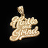 Yellow Gold HUSTLE AND GRIND Hip-Hop DC Pendant