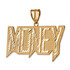 Yellow Gold MONEY Hip-Hop DC Pendant