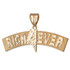 Yellow Gold RICH 4 EVER  Hip-Hop DC Pendant