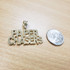 Yellow Gold PAPER CHASER$ Hip-Hop DC Pendant