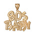 Yellow Gold 80S BABY Hip-Hop DC Pendant