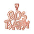 Rose Gold 80S BABY Hip-Hop DC Pendant
