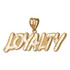 Yellow Gold LOYALTY Hip-Hop DC Pendant