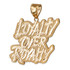 Yellow Gold LOYALTY OVER ROYALTY Hip-Hop DC Pendant