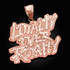Rose Gold LOYALTY OVER ROYALTY Hip-Hop DC Pendant