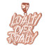 Rose Gold LOYALTY OVER ROYALTY Hip-Hop DC Pendant