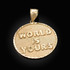 Yellow Gold WORLD IS YOURS DC Medal Pendant
