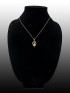 Yellow Gold Trident of Lord Shiva Trisula Pendant Necklace