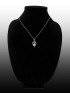 White Gold Trident of Lord Shiva Trisula Pendant Necklace