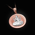 Two-Tone Rose Gold Hindu Goddess Lakshmi (Luxmi) Coin Pendant Necklace
