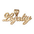 Yellow Gold LOYALTY Script Hip-Hop DC Pendant