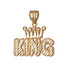 Yellow Gold Crown King Hip-Hop DC Pendant
