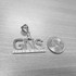White Gold GNS Grind-N-Stack Hip-Hop DC Pendant