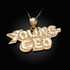 YOUNG CEO Yellow Gold DC Pendant Necklace