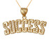 SUCCESS Yellow Gold DC Pendant Necklace
