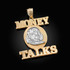 Two-Tone Yellow Gold MONEY TALKS Benjamin Franklin Hip-Hop Pendant