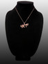 Rose Gold Dollar Plug Gun Hip Hop Pendant Necklace
