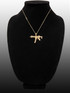Yellow Gold SMG Gun Pendant Necklace
