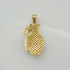 Yellow Gold Grenade Satin DC Pendant Necklace