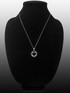 White Gold Firefighter Heart Pendant Necklace