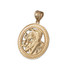 Yellow Gold Zodiac Medallion Satin DC Pendant Necklace