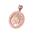 Rose Gold Zodiac Medallion Satin DC Pendant Necklace