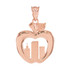 Rose Gold New York City (NYC) Big Apple Pendant Necklace