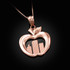 Rose Gold New York City (NYC) Big Apple Pendant Necklace