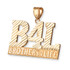 Yellow Gold B4L Brothers 4 Life Mens DC Pendant