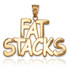 Polished Yellow Gold FAT STACKS Hip-Hop Pendant