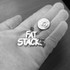 Polished White Gold FAT STACKS Hip-Hop Pendant