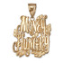 Yellow Gold MONEY HUNGRY Hip-Hop Pendant