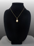 Flaming Skull Yellow Gold Pendant Necklace