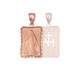 Rose Gold Virgin Mary Miraculous Satin DC Pendant Necklace