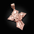 Rose Gold Praying Hands Catholic Cross Pendant