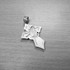 Two-Tone Yellow Gold Praying Hands Catholic Cross Pendant