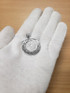White Gold Aztec Bezel Mayan Sun Calendar Pendant