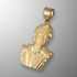 Yellow Gold El Patron Pablo Escobar Satin DC Pendant