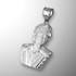 White Gold El Patron Pablo Escobar Satin DC Pendant