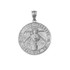 White Gold St. Jude Reversible Pray Medal Pendant Necklace