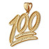 Gold 100 Emoji Sparkle-cut Pendant