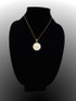 Gold Aztec Coin Caribbean Pirates Skull Pendant Necklace