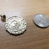 Gold Aztec Coin Caribbean Pirates Skull Pendant Necklace