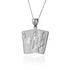 Gold Ace and King of Spades Blackjack 21 Hand Cards Charm Necklace