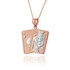 Gold Ace and King of Spades Blackjack 21 Hand Cards Charm Necklace